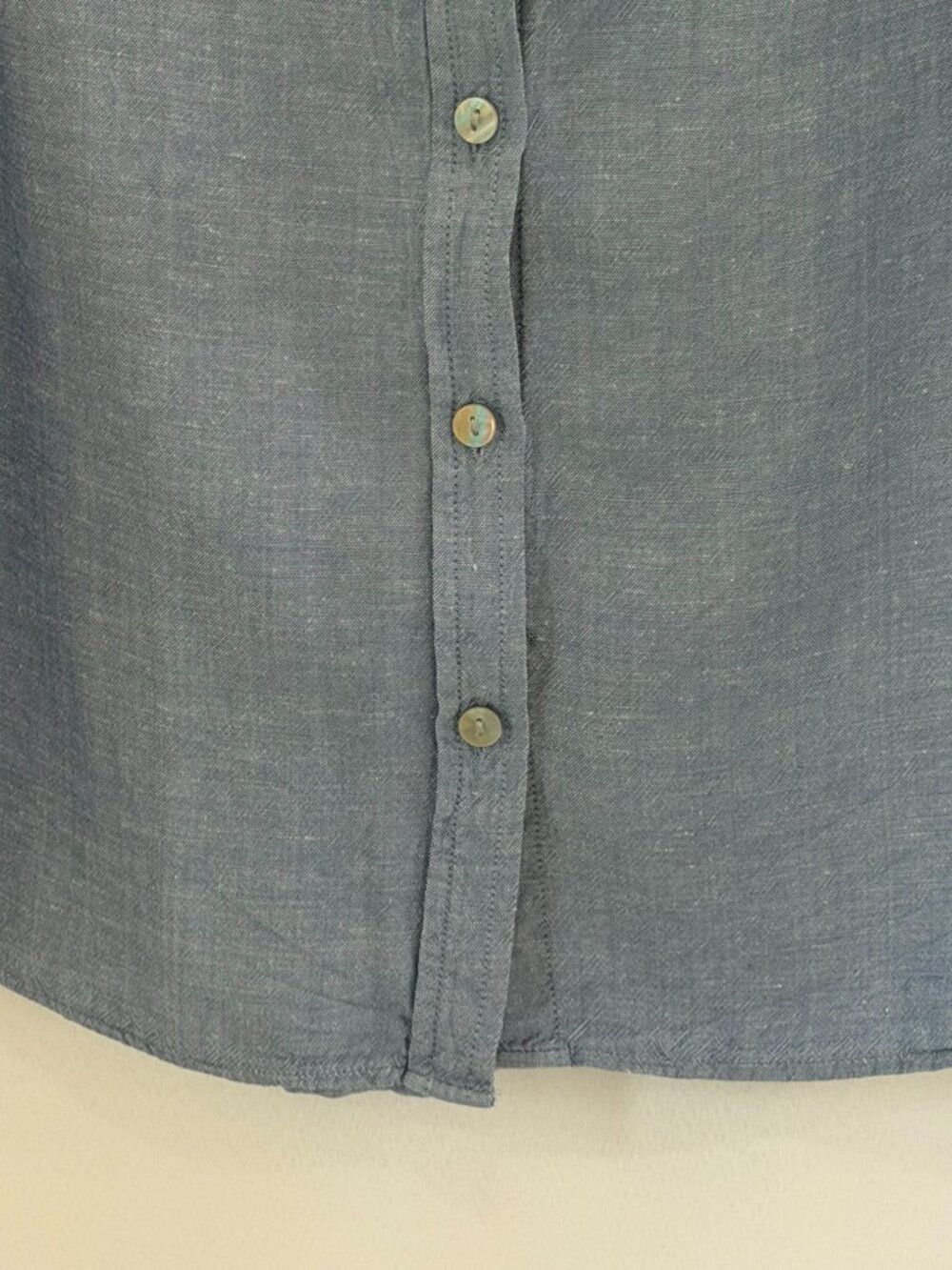 Chambray ShortâSleeve ButtonâUp â Size Large (12/14) - Picture 12 of 16